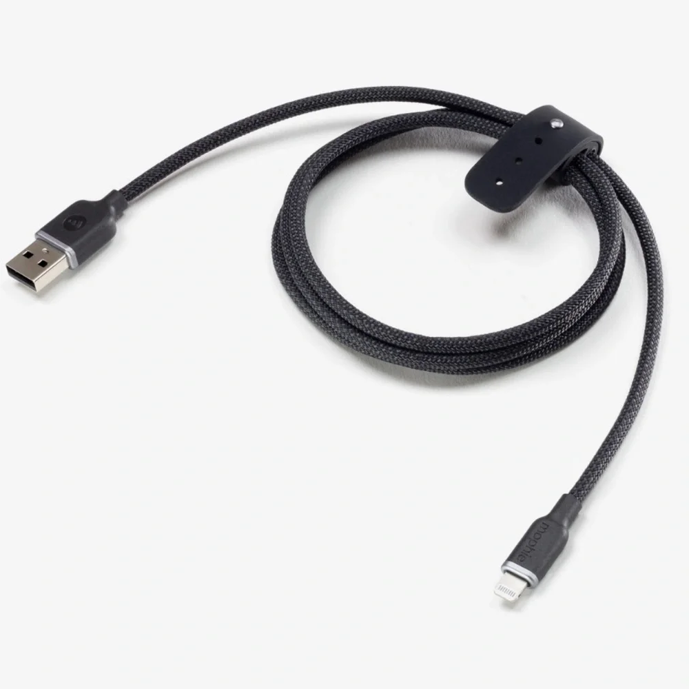 Black Braided USB-A to Lightning Cable